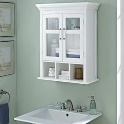 Hanging cabinet for bathroom in the interior