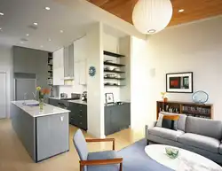 Kitchen on one wall in the studio photo