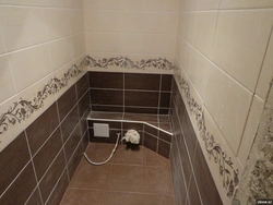 Bathroom renovation design with tiles photo