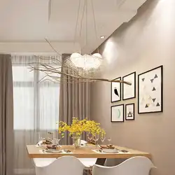 Pendant Lamps In The Kitchen Above The Table Photo In The Interior
