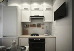 Soyuducu fotoşəkili ilə Xruşşevdə mətbəx layihəsi
