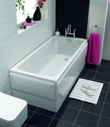 Bathroom design with acrylic bathtub