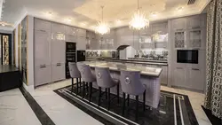 Кухня гостиная дизайн арт деко
