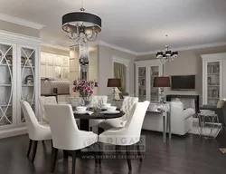 Kitchen living room design art deco
