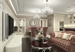 Kitchen living room design art deco
