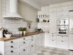 White budbin kitchen in real interior