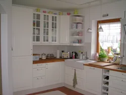 White budbin kitchen in real interior