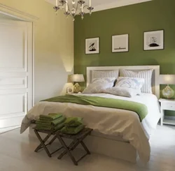 Bedroom design in pistachio color