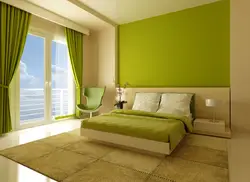 Bedroom design in pistachio color