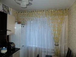 Curtains for the kitchen with rings photo