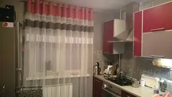 Шторы на кухню на кольцах фото