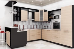 Design Of Two-Tone Corner Kitchens