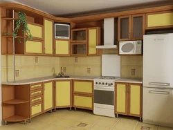 Design of two-tone corner kitchens