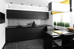 Black and white kitchen wallpaper color photo