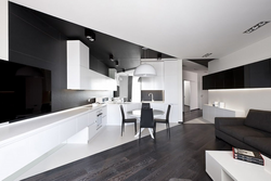 Black And White Kitchen Wallpaper Color Photo