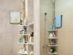 Place Shelves In The Bathroom Photo