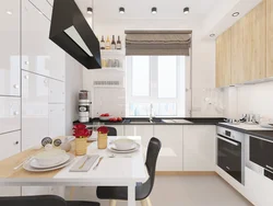 Photo of a small kitchen by the window