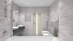 Gray beige bath design