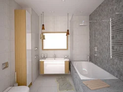 Gray beige bath design