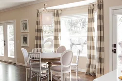 Curtains for the kitchen in a modern style two-tone photo windows