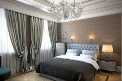 Curtain design for bedroom in classic style