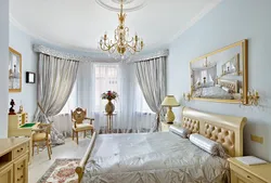 Curtain design for bedroom in classic style