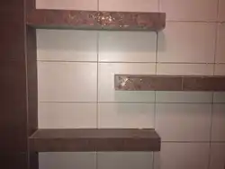 Shelf tile bath photo