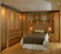 Bedroom design with built-in wardrobes