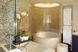 Photo of bathroom glass tiles