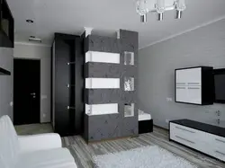 Design of a one-room apartment with a niche of 35 square meters