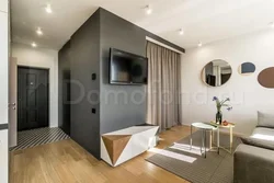 Design of a one-room apartment with a niche of 35 square meters