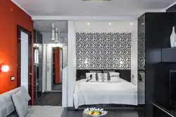 Design of a one-room apartment with a niche of 35 square meters