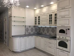 White Corner Kitchens In A Modern Style Photo In The Interior