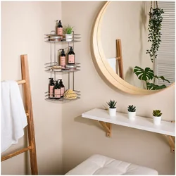 Bathroom design with shelves in the wall