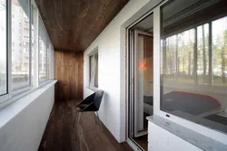 Covering the loggia with laminate photo