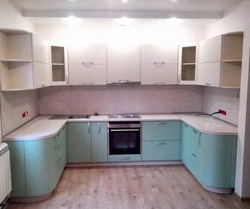 Photo corner kitchen cabinets on one wall