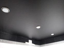 Photo of a black bathroom ceiling