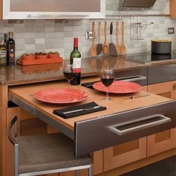 Kitchen design pull out table