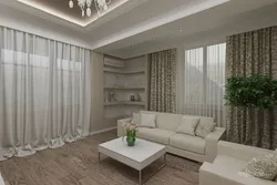 Living room design in pastel colors