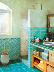 Mediterranean style bath interior