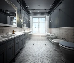 Interiors of large bathrooms