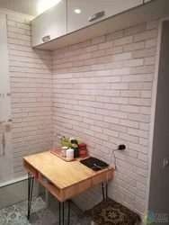 Kitchen walls in Khrushchev-era finishing options photo