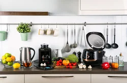 Kitchen appliances in the kitchen interior