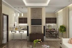 Small living room kitchens in a modern style photo