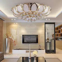 Beautiful chandeliers for the living room in a modern style photo