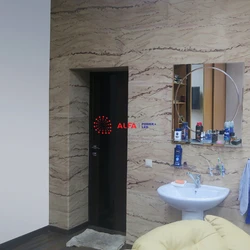 Finishing the bathroom with flexible stone photo
