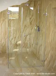 Finishing the bathroom with flexible stone photo