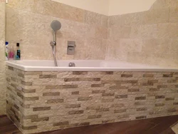 Finishing The Bathroom With Flexible Stone Photo