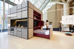 Kitchen with bed photo