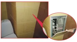 Daxili borular üçün banyoda qutu